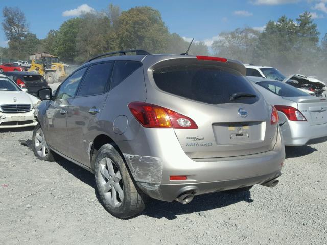 JN8AZ18U49W029510 - 2009 NISSAN MURANO S TAN photo 3