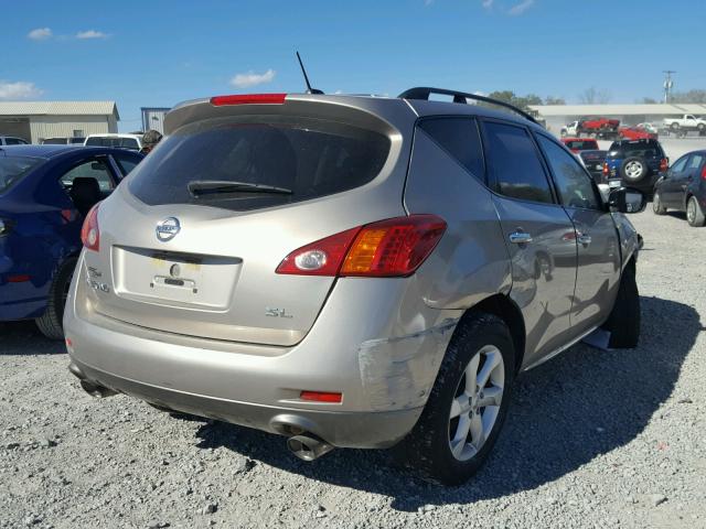 JN8AZ18U49W029510 - 2009 NISSAN MURANO S TAN photo 4