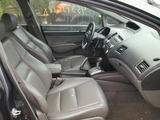 2HGFA1F91AH561521 - 2010 HONDA CIVIC EXL გრაფიტი ფოტო 5