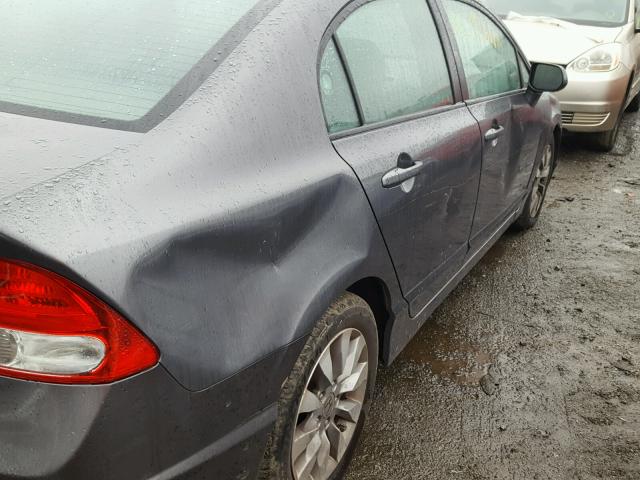 2HGFA1F91AH561521 - 2010 HONDA CIVIC EXL გრაფიტი ფოტო 9