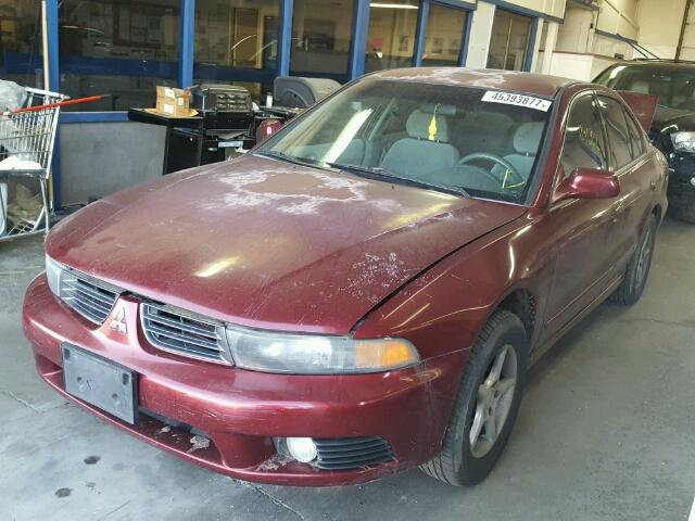 4A3AA46G73E205476 - 2003 MITSUBISHI GALANT ES MAROON photo 2