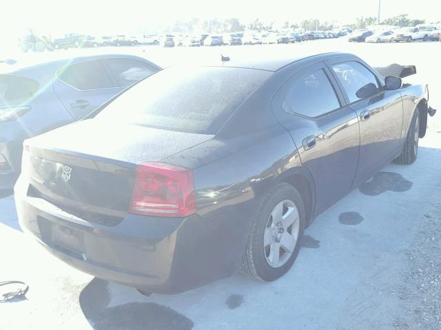 2B3KA43G08H197279 - 2008 DODGE CHARGER BLACK photo 4