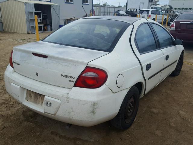 1B3ES26C93D218904 - 2003 DODGE NEON SE WHITE photo 4