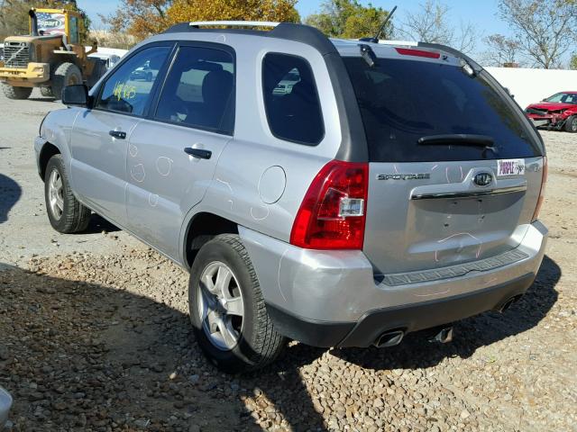 KNDJF724697594626 - 2009 KIA SPORTAGE L SILVER photo 3