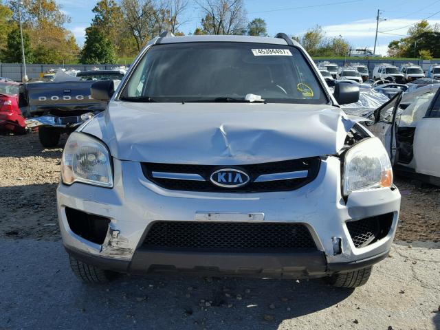 KNDJF724697594626 - 2009 KIA SPORTAGE L SILVER photo 9