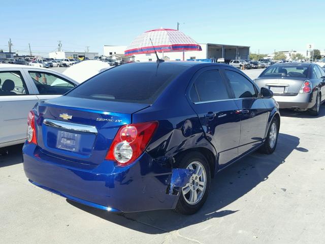 1G1JC5SH4D4193174 - 2013 CHEVROLET SONIC BLUE photo 4