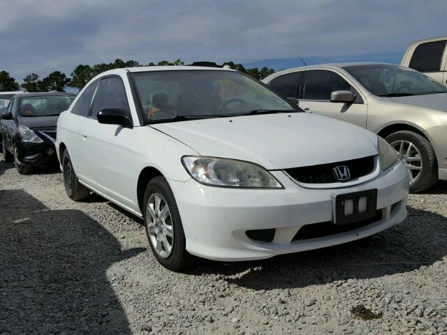 1HGEM22675L034483 - 2005 HONDA CIVIC LX WHITE photo 1