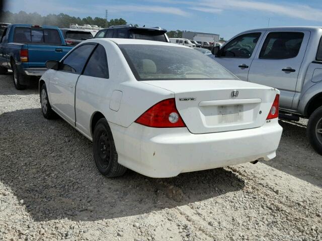 1HGEM22675L034483 - 2005 HONDA CIVIC LX WHITE photo 3