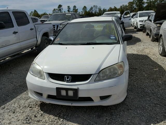 1HGEM22675L034483 - 2005 HONDA CIVIC LX WHITE photo 9