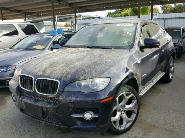 5UXFG43578L220099 - 2008 BMW X6 XDRIVE3 BLUE photo 2