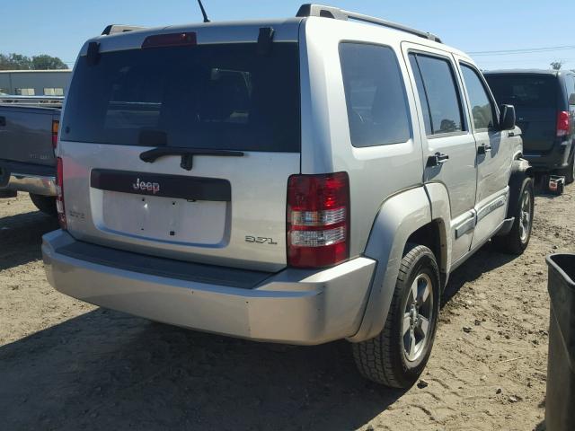 1J8GP28K58W156113 - 2008 JEEP LIBERTY SP SILVER photo 4