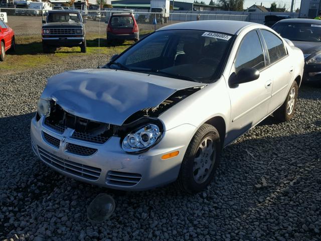 1B3ES56C15D199611 - 2005 DODGE NEON SXT SILVER photo 2