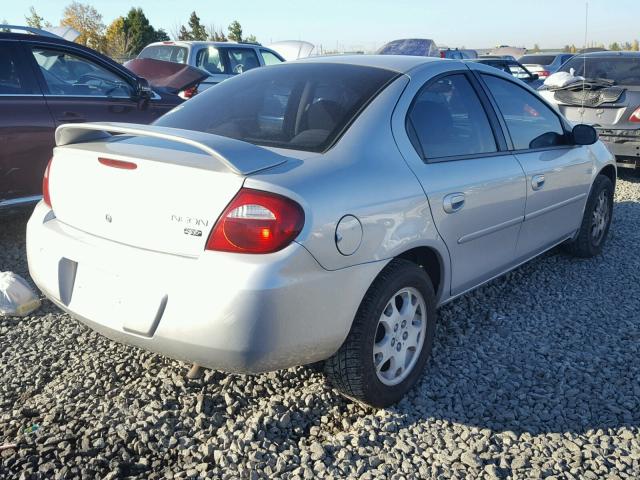 1B3ES56C15D199611 - 2005 DODGE NEON SXT SILVER photo 4