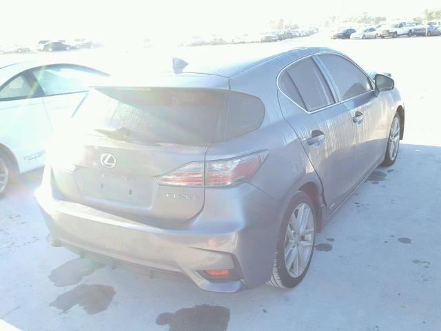 JTHKD5BH7F2215500 - 2015 LEXUS CT CHARCOAL photo 4