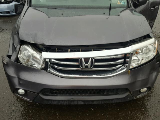 5FNYF4H79EB055906 - 2014 HONDA PILOT EXLN GRAY photo 7