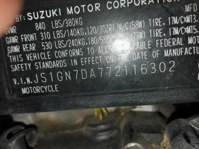 JS1GN7DA772116302 - 2007 SUZUKI GSX-R600 BLACK photo 19