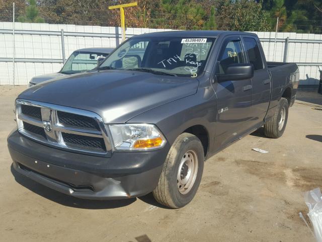 1D7RB1GPXAS223667 - 2010 DODGE RAM 1500 GRAY photo 2