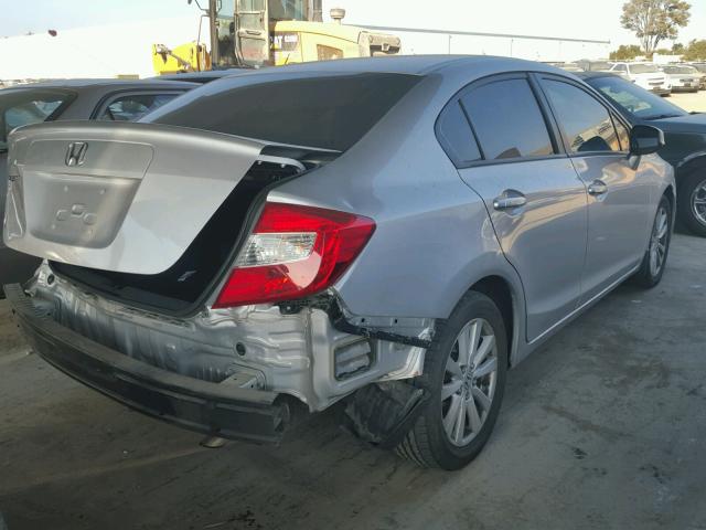 19XFB2F88CE388250 - 2012 HONDA CIVIC EX SILVER photo 4