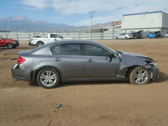 JN1DV6AP3CM701391 - 2012 INFINITI G25 GRAY photo 9