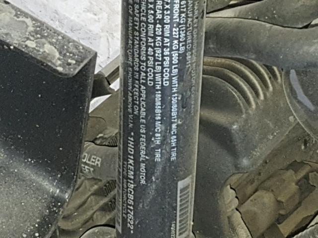 1HD1KEM18CB617622 - 2012 HARLEY-DAVIDSON FLHTK ELEC 双色 照片 10