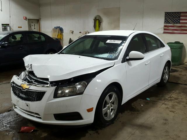 1G1PC5SB4E7406789 - 2014 CHEVROLET CRUZE LT WHITE photo 2