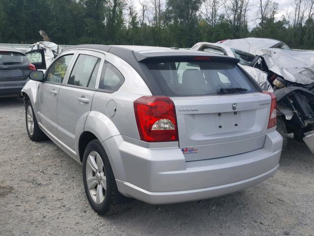 1B3CB3HA1BD297430 - 2011 DODGE CALIBER MA SILVER photo 3