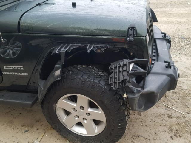 1J4AA2D10AL177173 - 2010 JEEP WRANGLER S GREEN photo 9