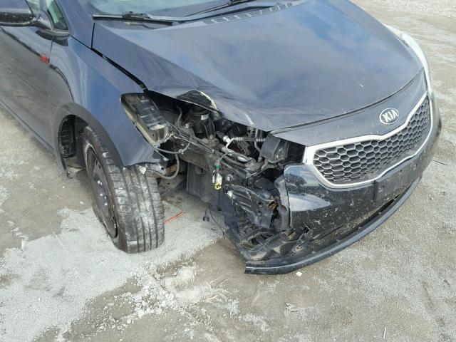 KNAFK4A66E5062430 - 2014 KIA FORTE BLACK photo 9