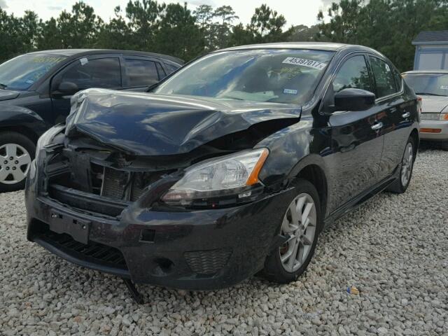 3N1AB7APXEY287348 - 2014 NISSAN SENTRA BLACK photo 2