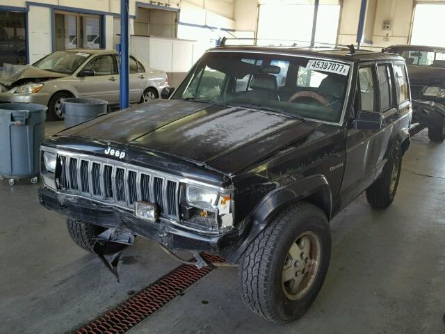 1JCMT783XHT105380 - 1987 JEEP CHEROKEE C BLACK photo 2