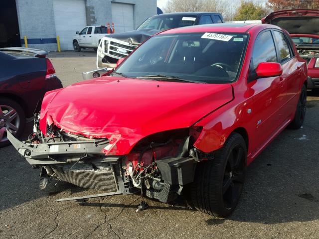 JM1BK343781877602 - 2008 MAZDA 3 RED photo 2