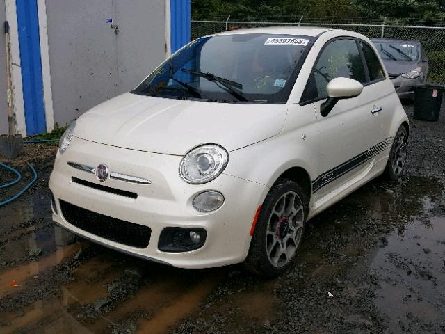 3C3CFFBR8CT111594 - 2012 FIAT 500 SPORT BEIGE photo 2