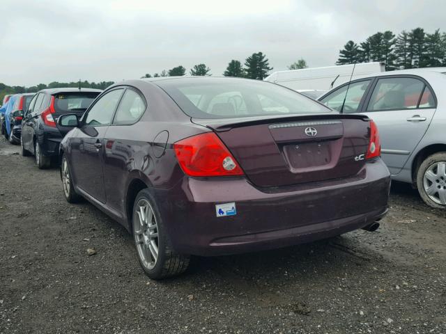 JTKDE177170183892 - 2007 TOYOTA SCION MAROON photo 3