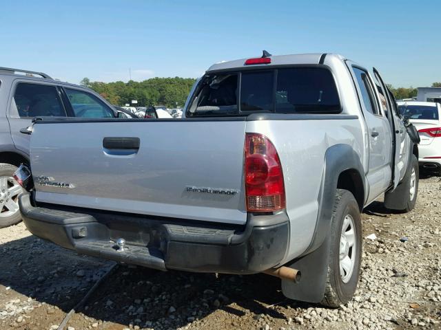 5TFJX4GN2CX013031 - 2012 TOYOTA TACOMA DOU SILVER photo 4