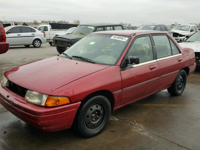 3FARP13J4RR151746 - 1994 FORD ESCORT RED photo 2