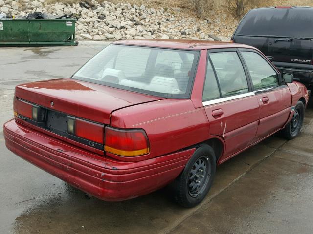 3FARP13J4RR151746 - 1994 FORD ESCORT RED photo 4