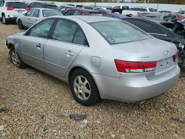 5NPEU46FX6H001276 - 2006 HYUNDAI SONATA GLS SILVER photo 3