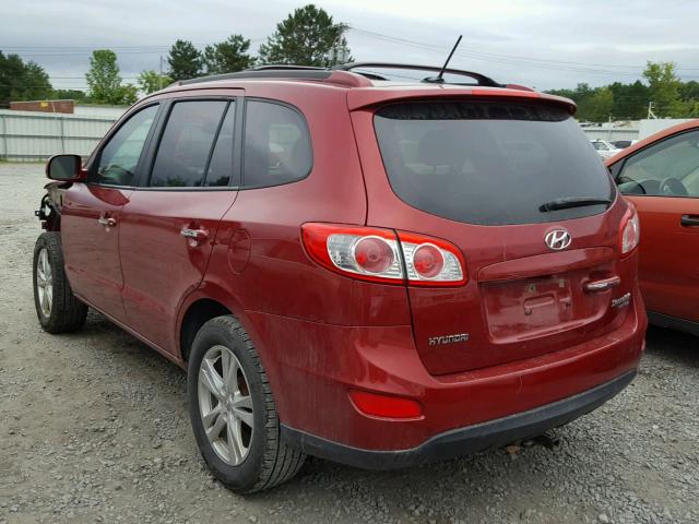 5XYZKDAG4BG072790 - 2011 HYUNDAI SANTA FE L RED photo 3