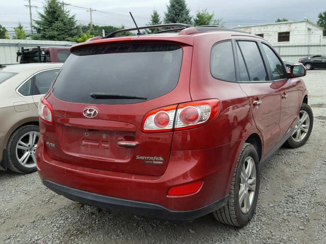 5XYZKDAG4BG072790 - 2011 HYUNDAI SANTA FE L RED photo 4