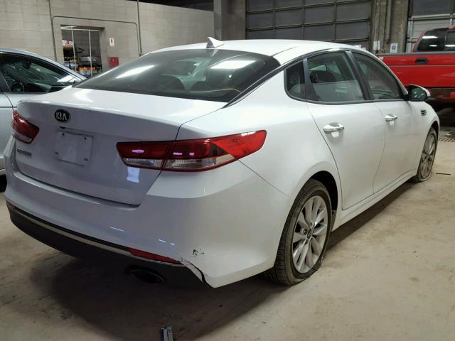 5XXGT4L30GG074045 - 2016 KIA OPTIMA WHITE photo 4