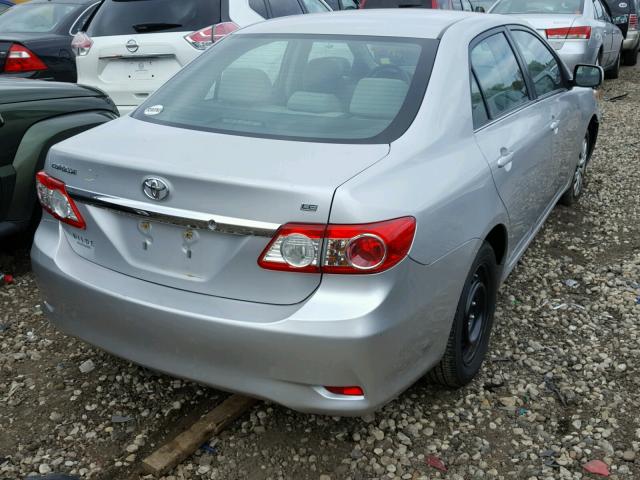 5YFBU4EE5DP204510 - 2013 TOYOTA COROLLA SILVER photo 4