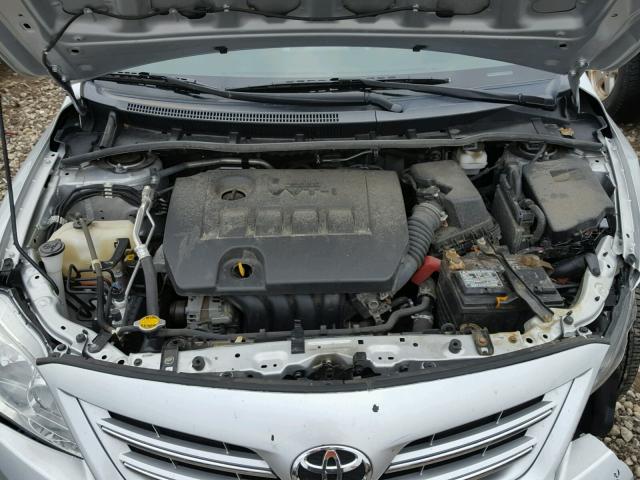 5YFBU4EE5DP204510 - 2013 TOYOTA COROLLA SILVER photo 7