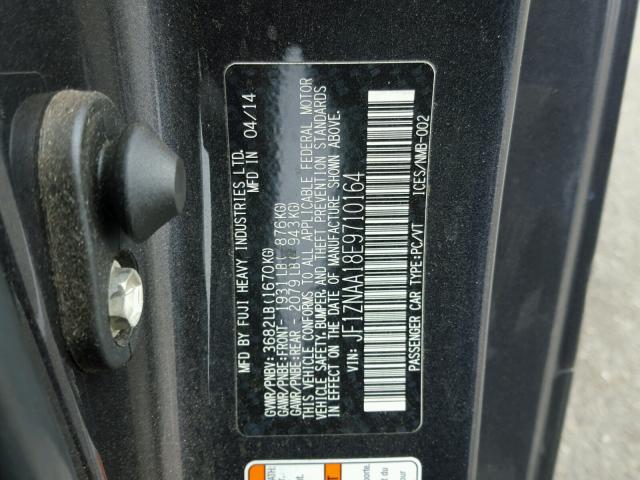 JF1ZNAA18E9710164 - 2014 TOYOTA SCION FR-S გრაფიტი ფოტო 10