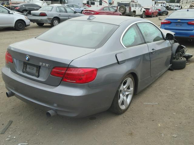 WBAKG7C54CE803127 - 2012 BMW 335 I GRAY photo 4