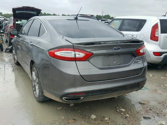 3FA6P0K95ER328903 - 2014 FORD FUSION TIT GRAY photo 3