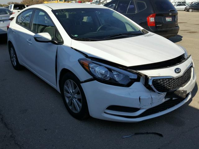 KNAFX4A65F5256143 - 2015 KIA FORTE LX WHITE photo 1