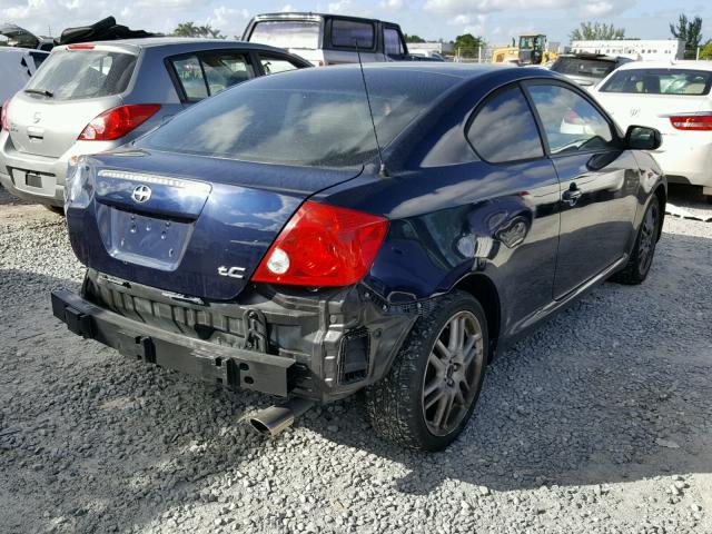 JTKDE167760065233 - 2006 TOYOTA SCION TC BLUE photo 4