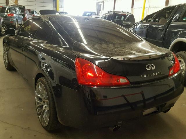 JNKCV64F89M652689 - 2009 INFINITI G37 BLACK photo 3