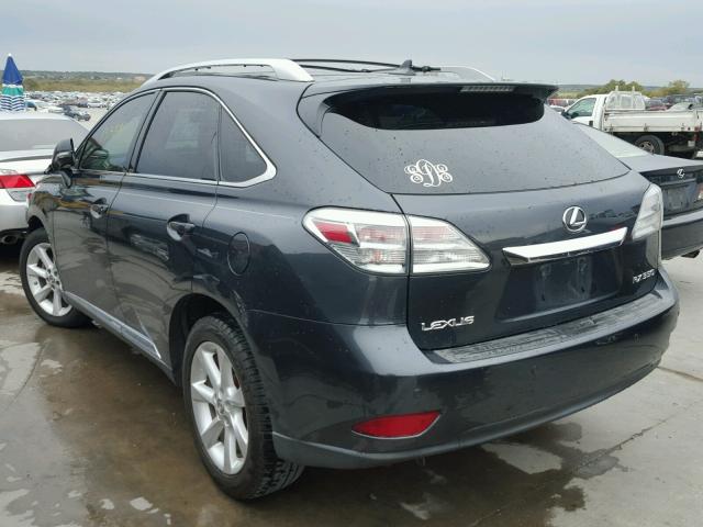 2T2ZK1BA3AC039858 - 2010 LEXUS RX GRAY photo 3