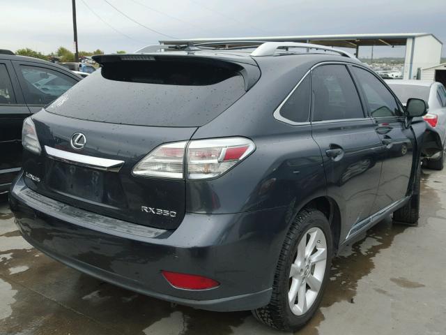 2T2ZK1BA3AC039858 - 2010 LEXUS RX GRAY photo 4